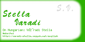 stella varadi business card